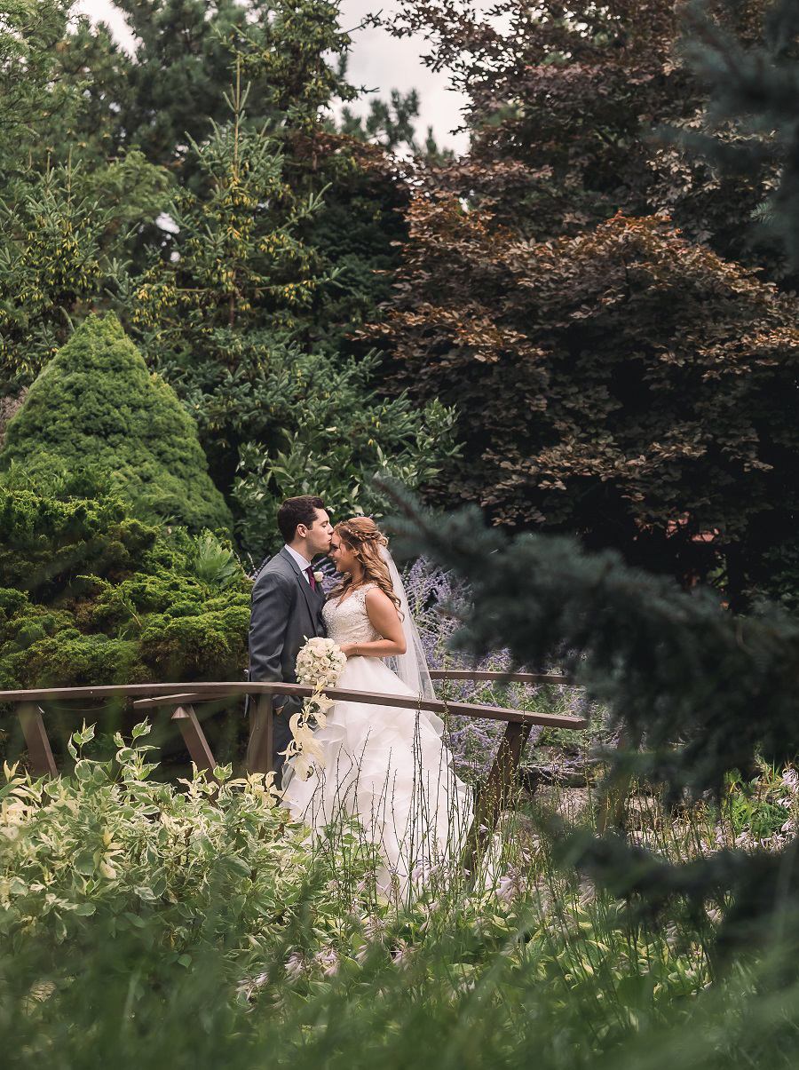 Garden Bride and Groom