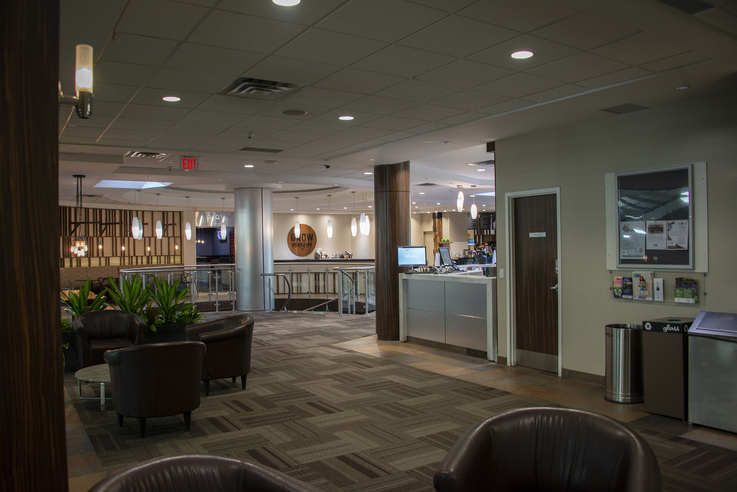 casual club lobby seating