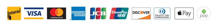 paymenttypes interac, visa, mastercard, american express, jcb, unionpay, discover, diners club international, apple pay, android pay