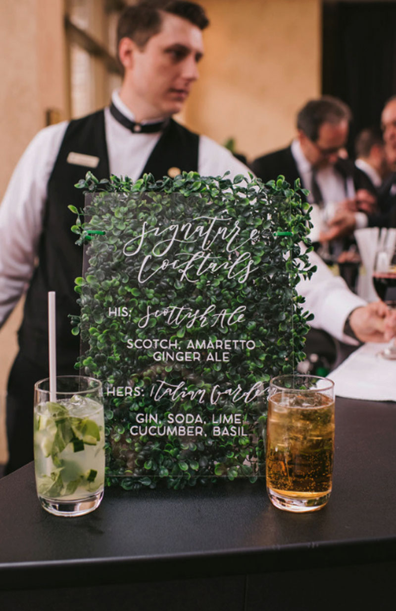 wedding cocktails